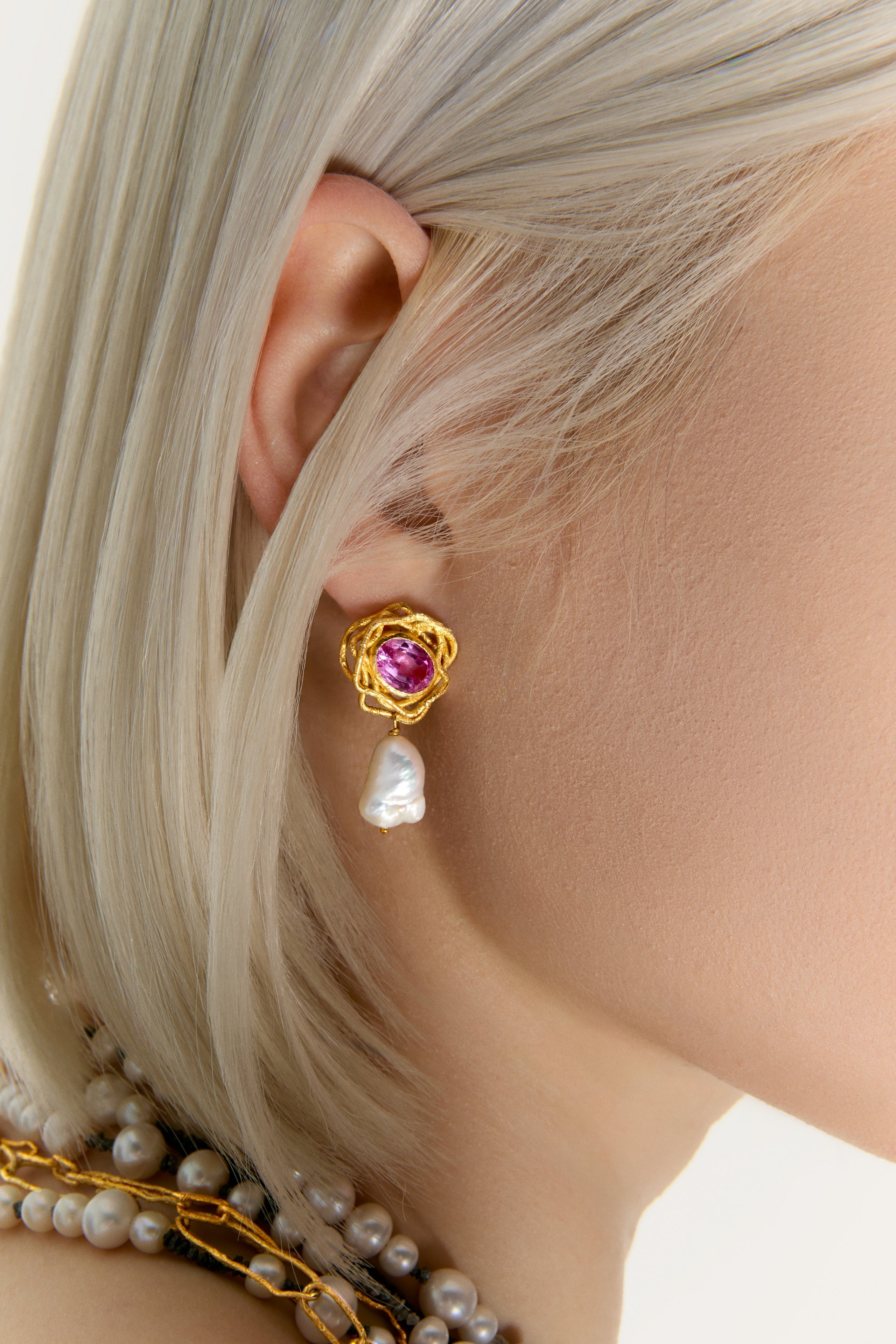 Turmalin Ham Küpe I