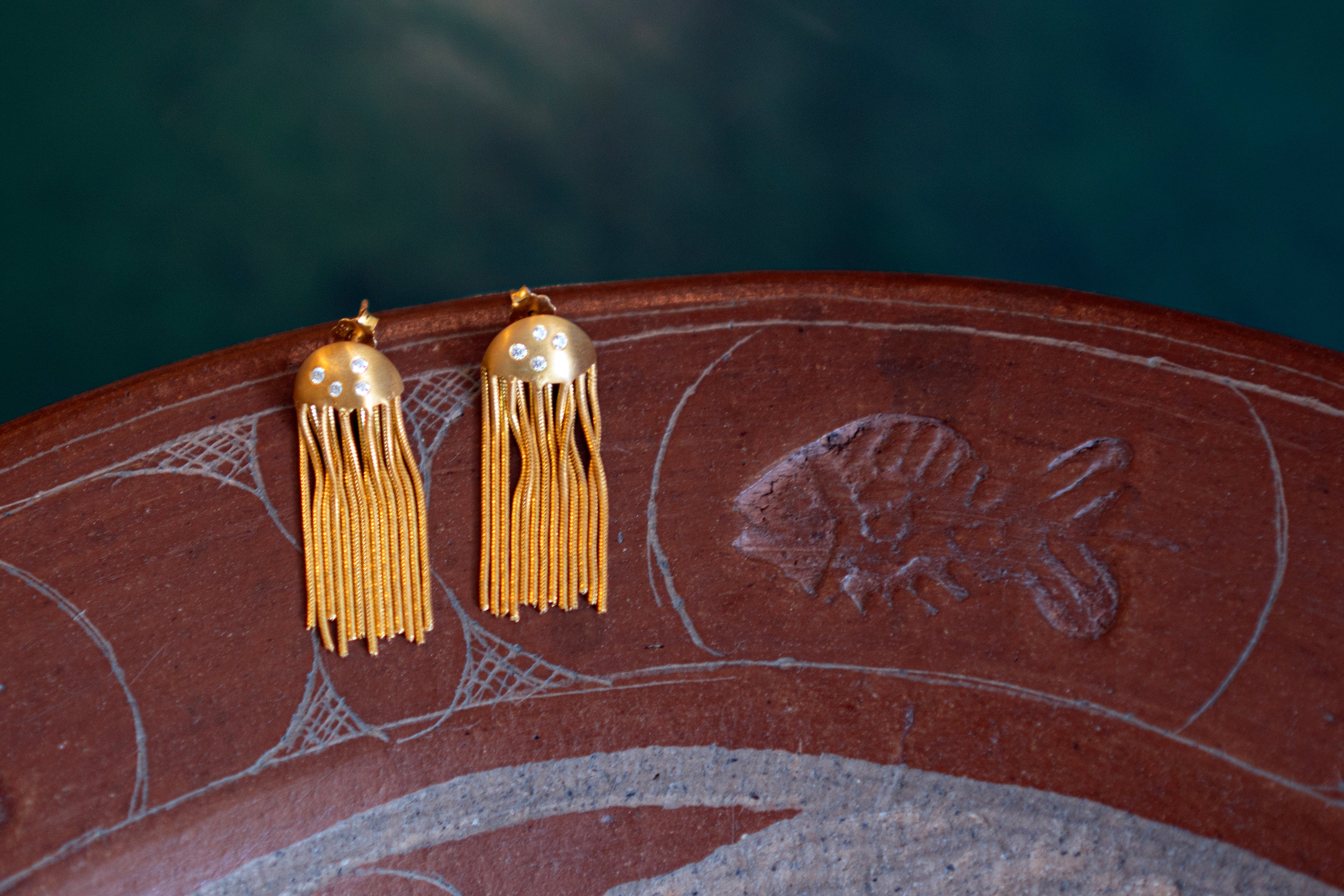 Sunkissed Tassel Diamond Küpe