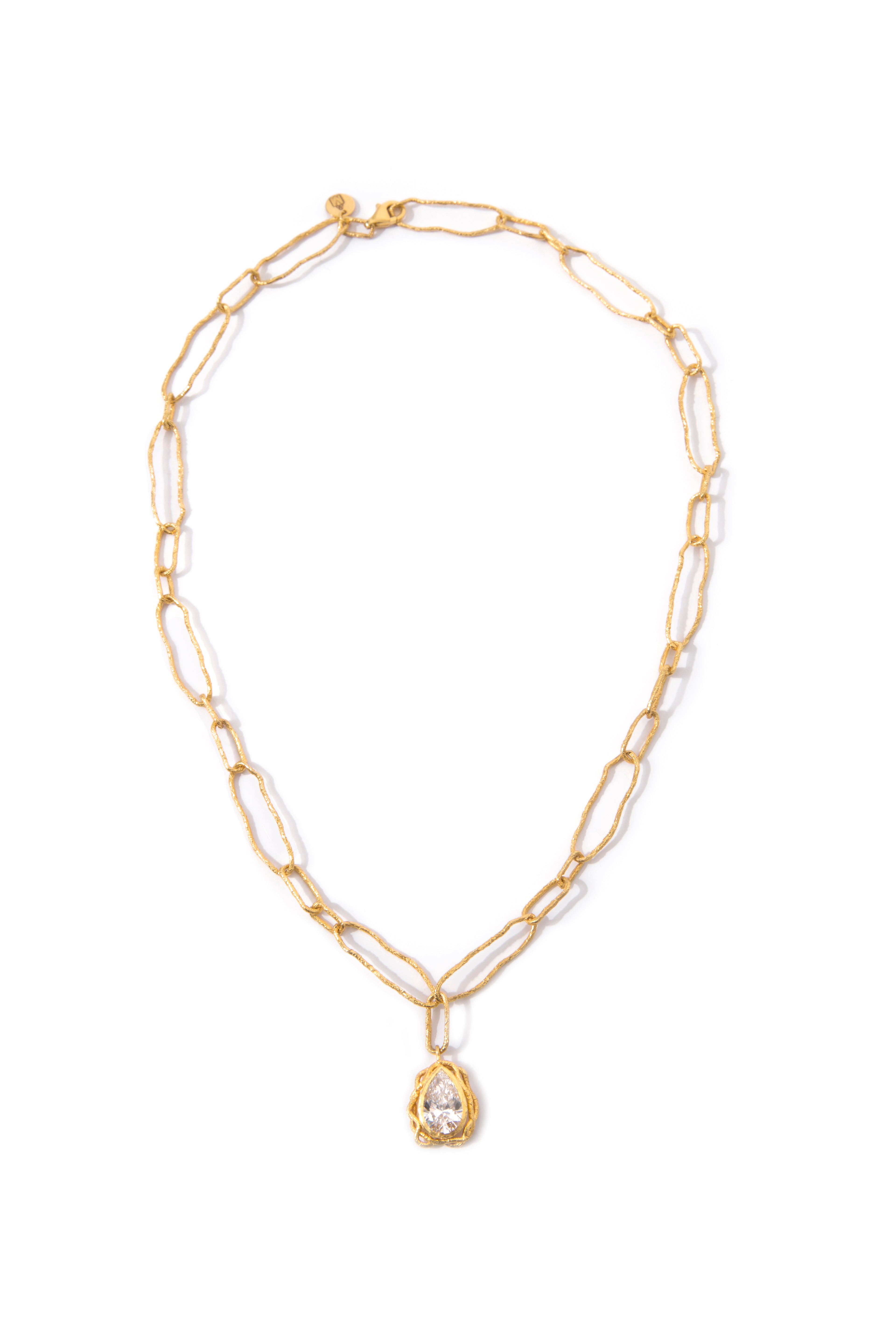 Damla Pırlanta Uç Ataç Kolye