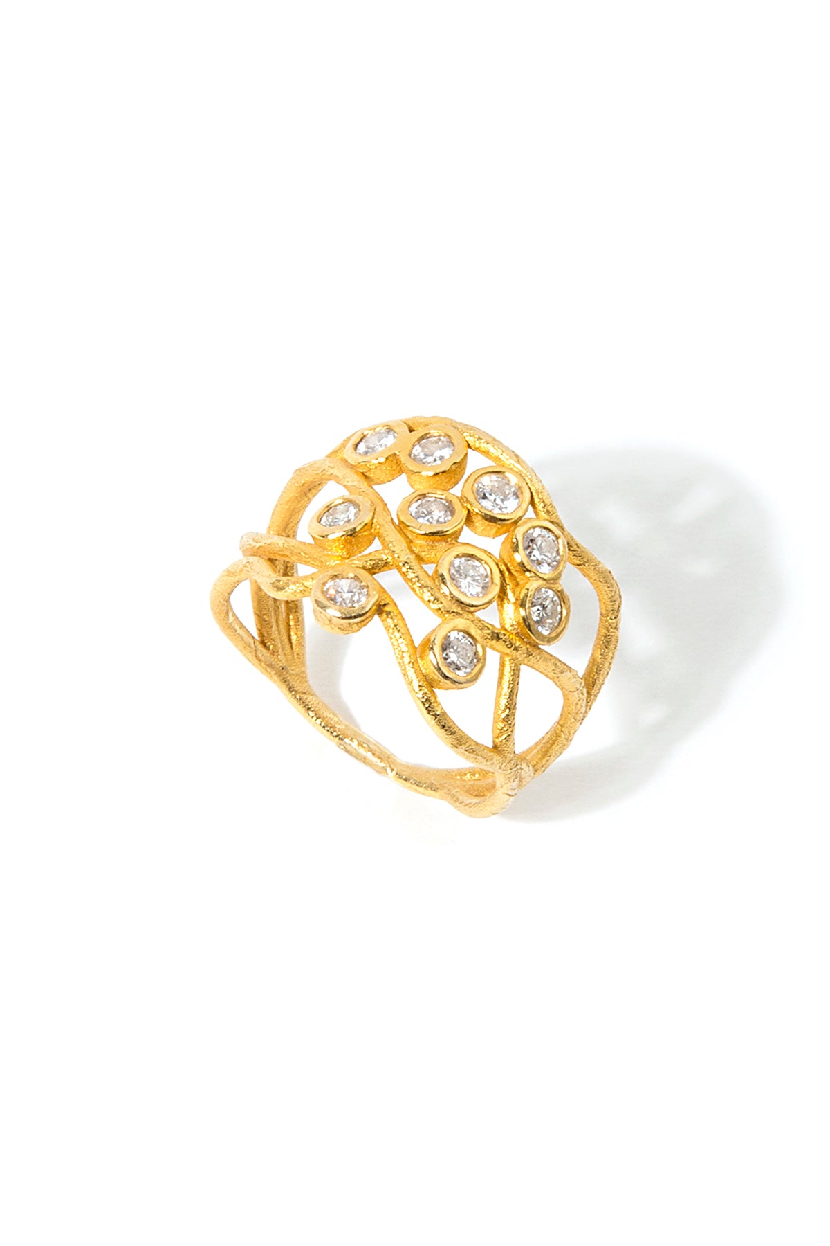 Pırlantalı Kalın Ham Yüzük