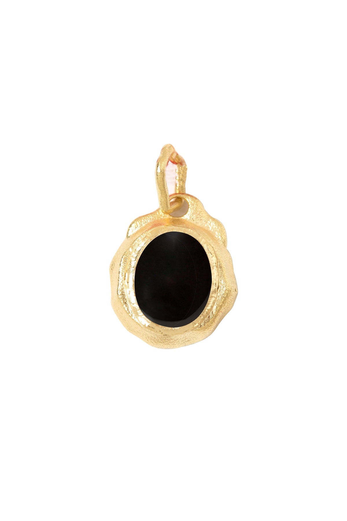 Amorf montür doğal taş charm · Onyx · büyük — Monapetra altın