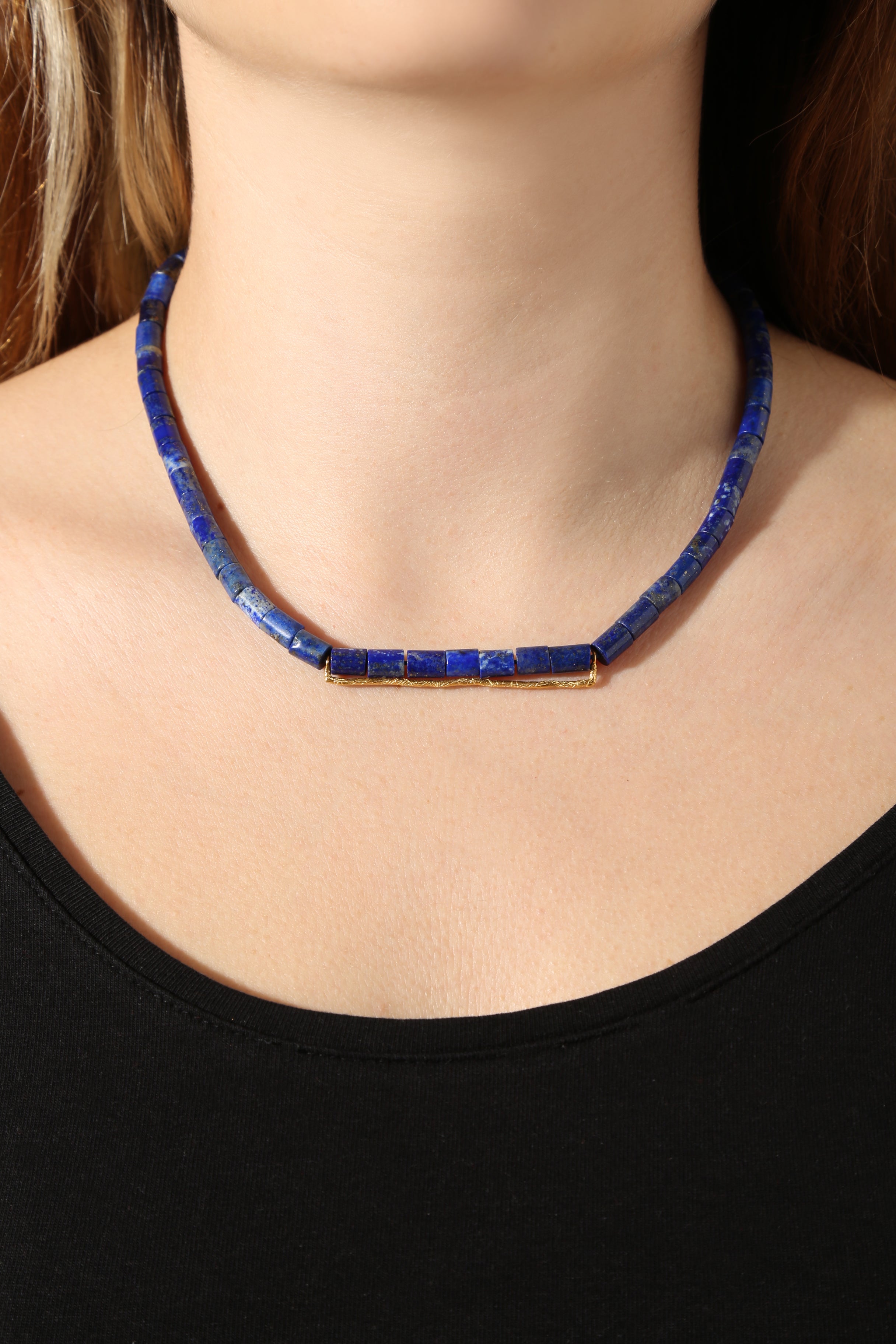 Lapis Lazuli Köşeli Kolye