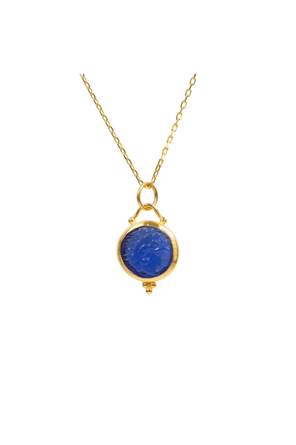 Mavi Intaglio Kolye