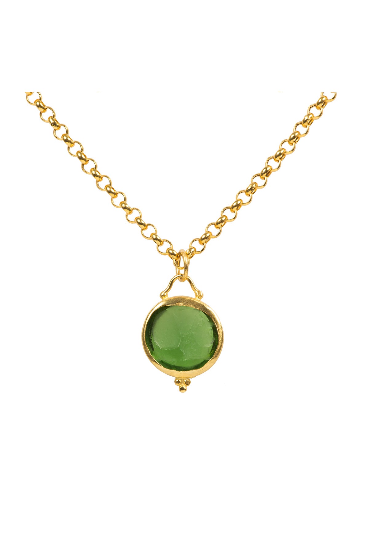 Yeşil Intaglio Kolye