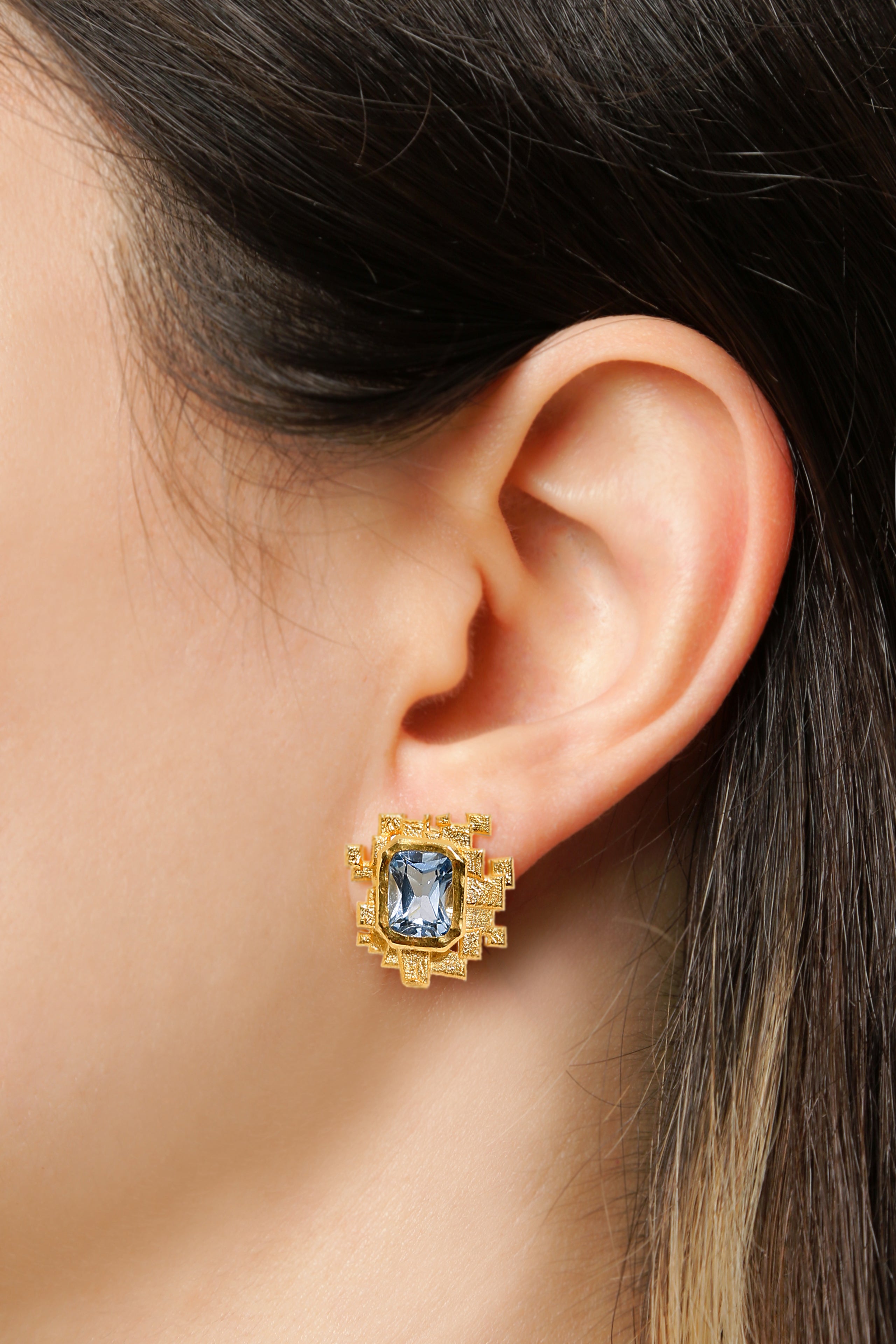 Mozaik Aquamarine Küpe