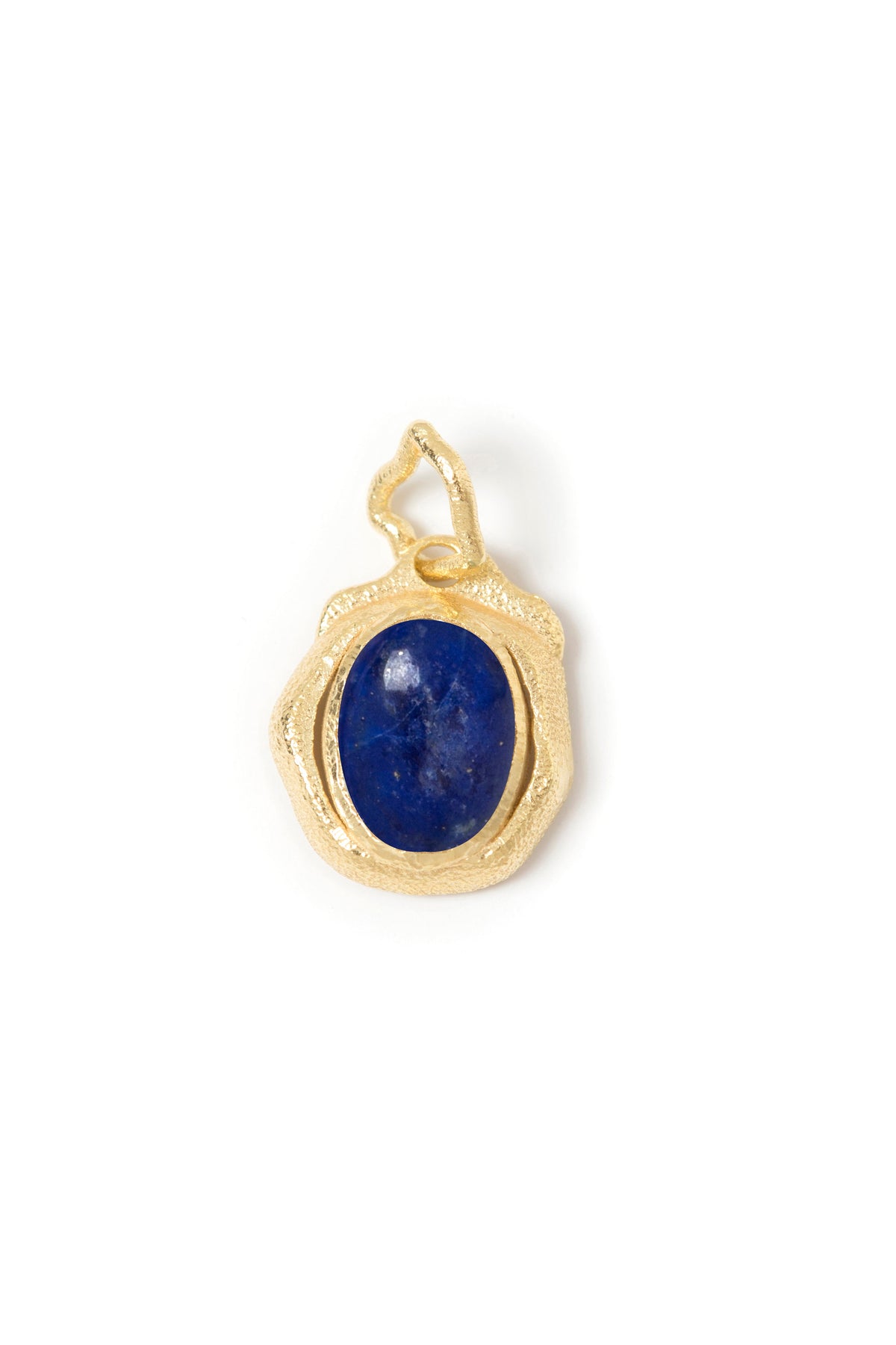 Amorf montür doğal taş charm · Lapis · küçük — Monapetra altın