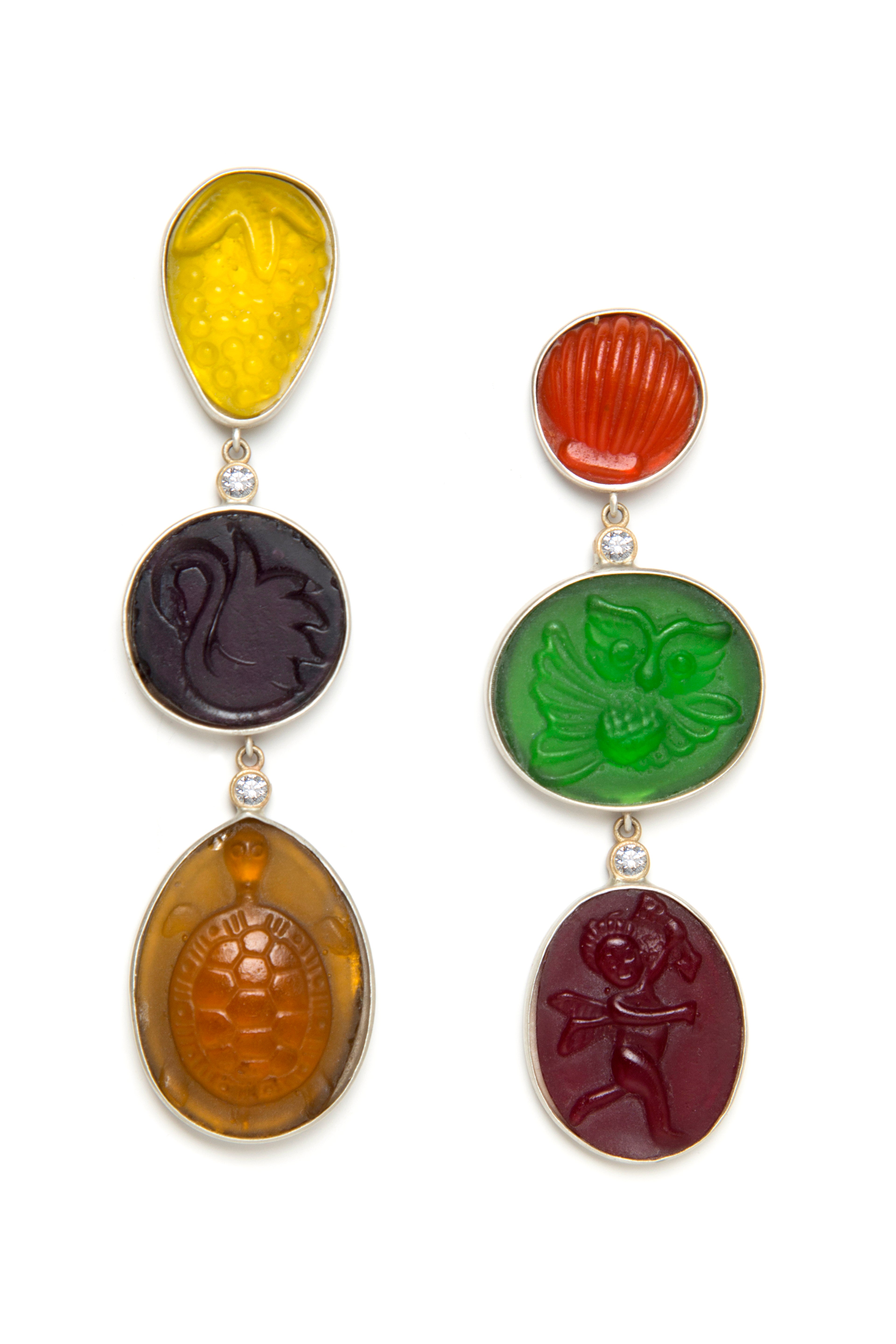 Uzun Intaglio Küpe