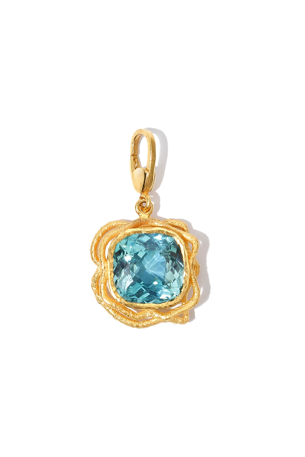 Aquamarine Ham Kolye Ucu
